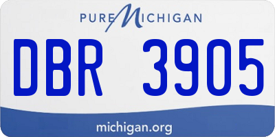 MI license plate DBR3905
