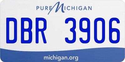 MI license plate DBR3906