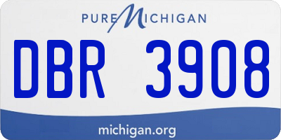 MI license plate DBR3908