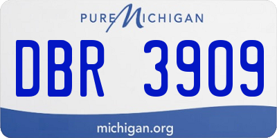 MI license plate DBR3909