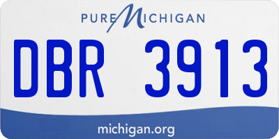 MI license plate DBR3913
