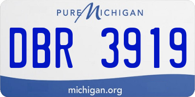 MI license plate DBR3919