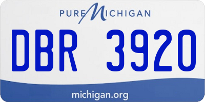 MI license plate DBR3920