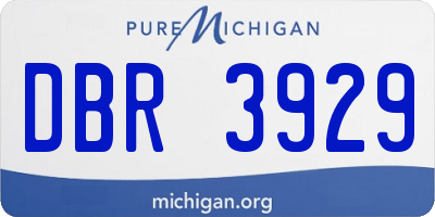MI license plate DBR3929
