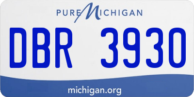 MI license plate DBR3930
