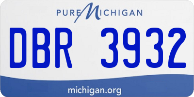 MI license plate DBR3932