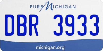MI license plate DBR3933