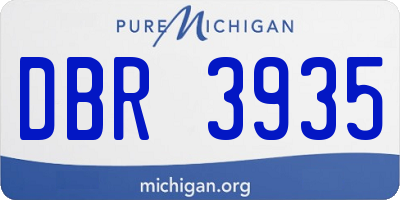 MI license plate DBR3935