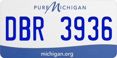 MI license plate DBR3936