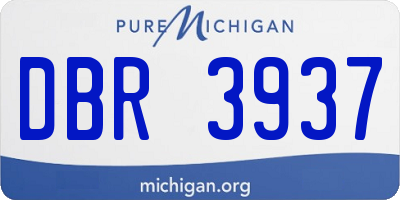 MI license plate DBR3937