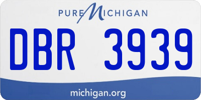 MI license plate DBR3939