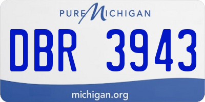 MI license plate DBR3943