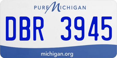 MI license plate DBR3945
