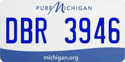 MI license plate DBR3946