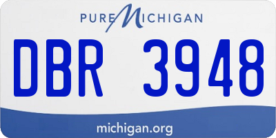 MI license plate DBR3948