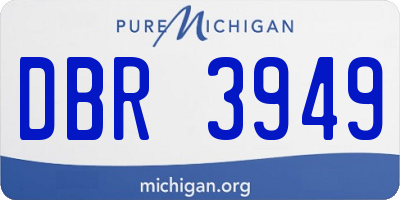 MI license plate DBR3949