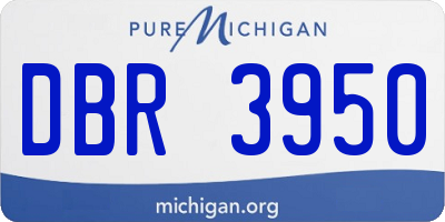 MI license plate DBR3950