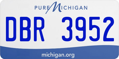MI license plate DBR3952