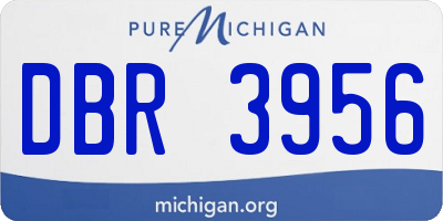 MI license plate DBR3956