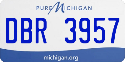 MI license plate DBR3957