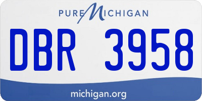 MI license plate DBR3958