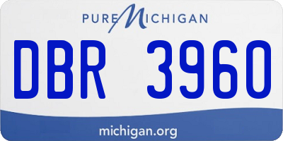 MI license plate DBR3960