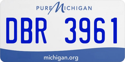 MI license plate DBR3961