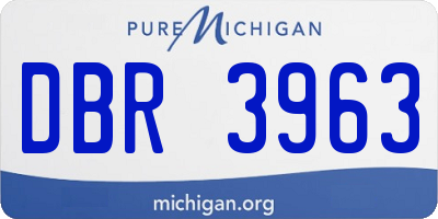 MI license plate DBR3963
