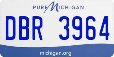 MI license plate DBR3964