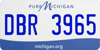 MI license plate DBR3965