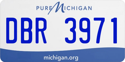 MI license plate DBR3971