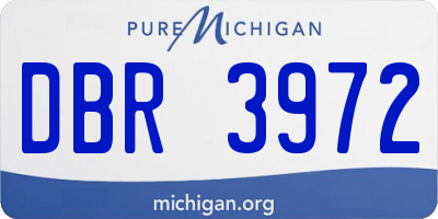 MI license plate DBR3972