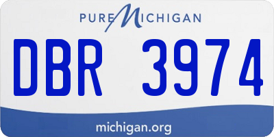 MI license plate DBR3974