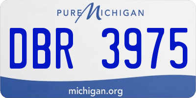 MI license plate DBR3975