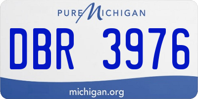 MI license plate DBR3976