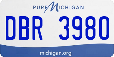 MI license plate DBR3980