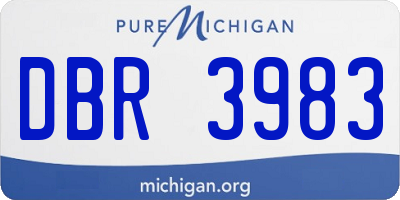 MI license plate DBR3983