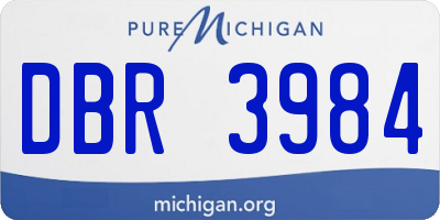 MI license plate DBR3984