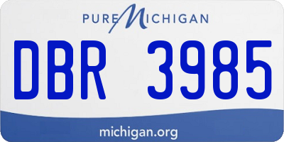 MI license plate DBR3985