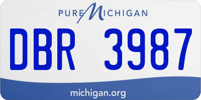 MI license plate DBR3987