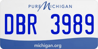 MI license plate DBR3989