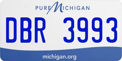 MI license plate DBR3993