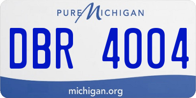 MI license plate DBR4004