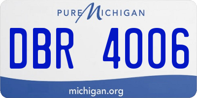 MI license plate DBR4006