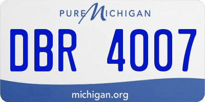 MI license plate DBR4007