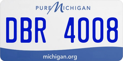MI license plate DBR4008