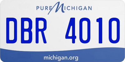 MI license plate DBR4010