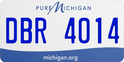 MI license plate DBR4014