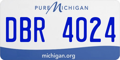 MI license plate DBR4024