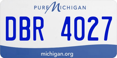 MI license plate DBR4027